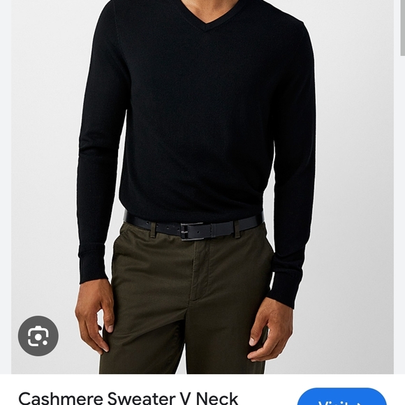 Burberry Black V-Neck Cashmere Sweater
